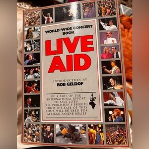 1985 Live Aid World-Wide Concert Book mint condition.